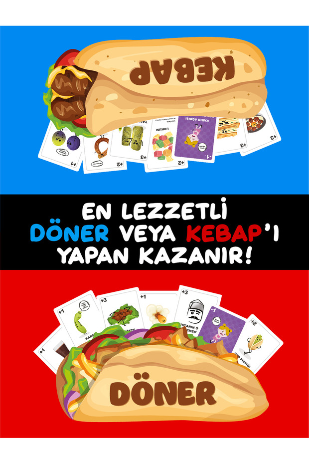 Döner Vs Kebap Kart Oyunu Kutu Oyunu Arkadaş Aile Oyunu - 4