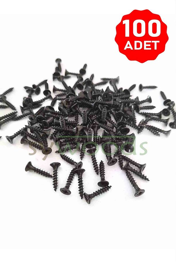 Sunta vidası 3,5 x 18 mm Siyah 100 adet - 1