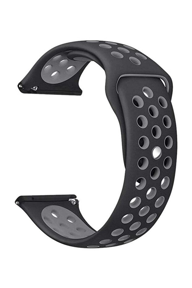 حزام بديل لساعة Apple Watch Iwatch باللون الأسود/الرمادي - 2