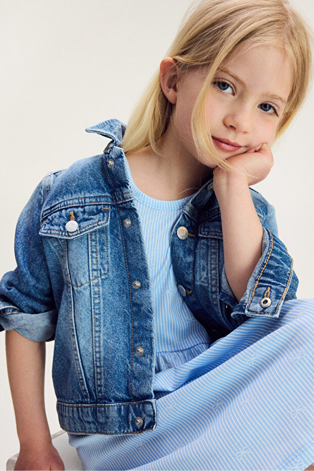 Desenli ve Pamuklu Elbise - 3