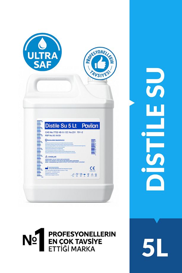 Ultra Saf Distile Su 5 Litre – Ütü, Akü, Radyatör, Akvaryum Ve Gümüş Suyu Için Yüksek Saflıkta Su - 1
