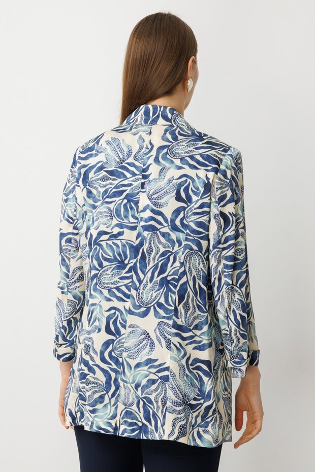 Desenli Duble Kol Ceket - 4