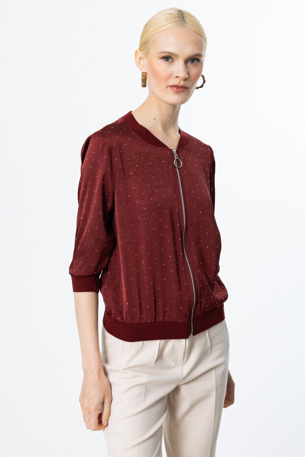 Ribanalı Taşlı Ceket - 2