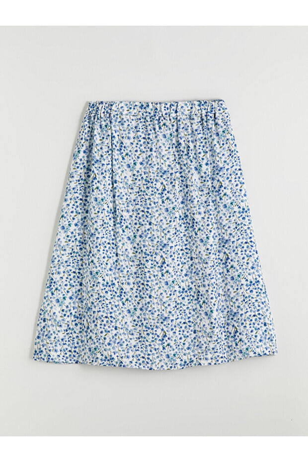 Create Your Style from Uzg Store |   Floral A-Line Skirt with Elastic Waist - 6