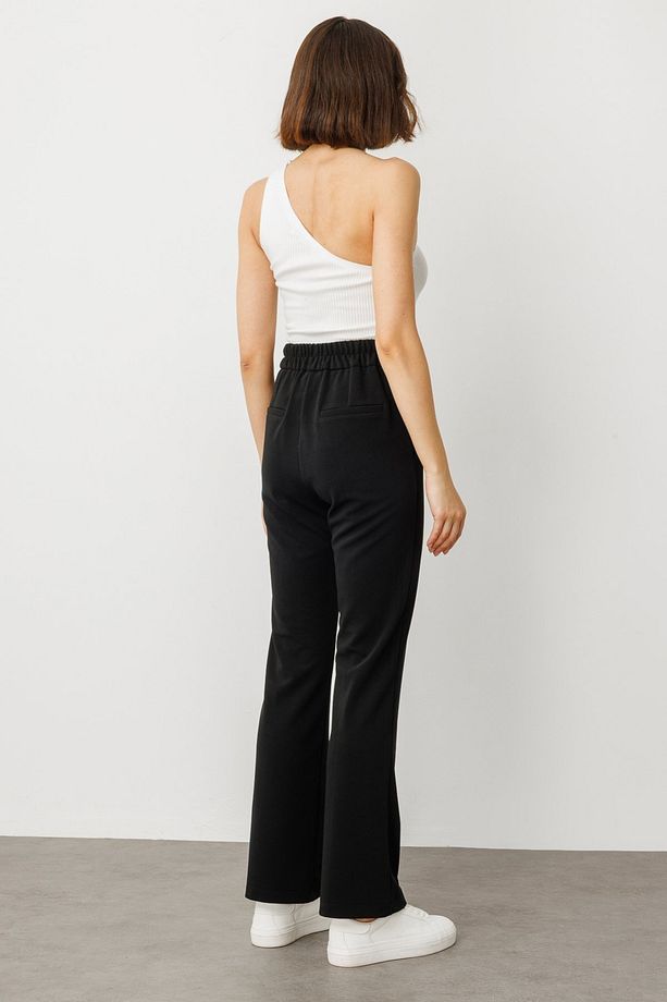 Önü Çimalı Beli Lastikli Pantolon - 6