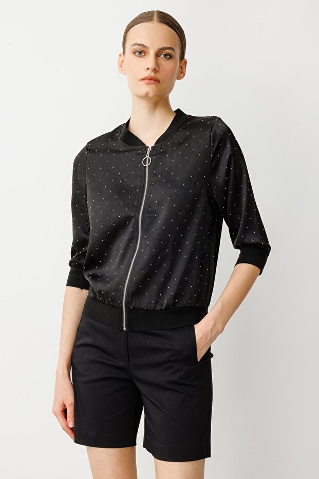 Ribanalı Taşlı Ceket - 2