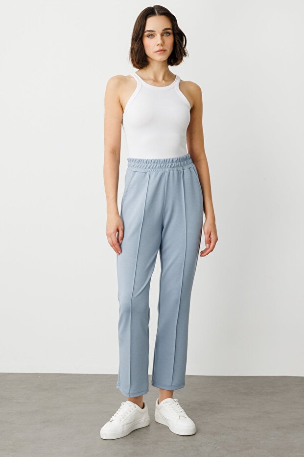 Önü Çimalı Beli Lastikli Eşofman - 1