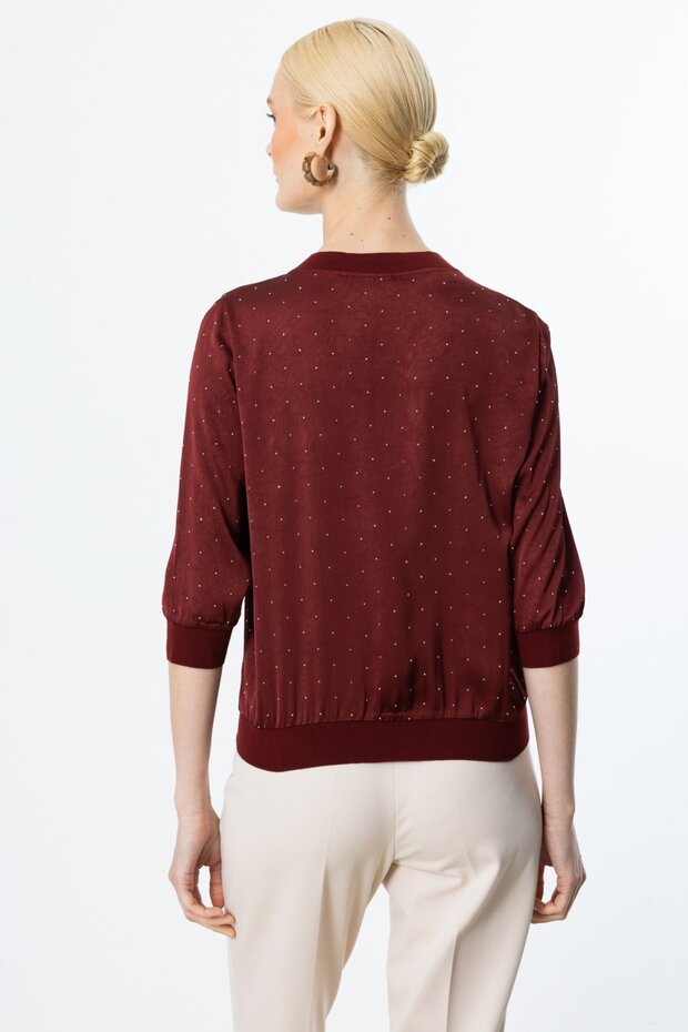 Ribanalı Taşlı Ceket - 4