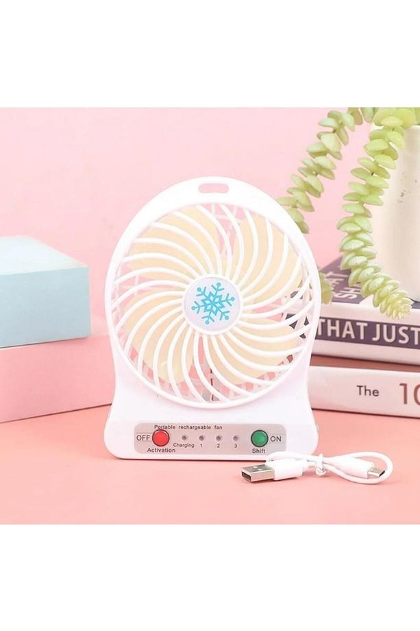 Pratik Şarjlı Masaüstü Vantilatör Soğutucu Klima Mini 3 Kademeli - 7