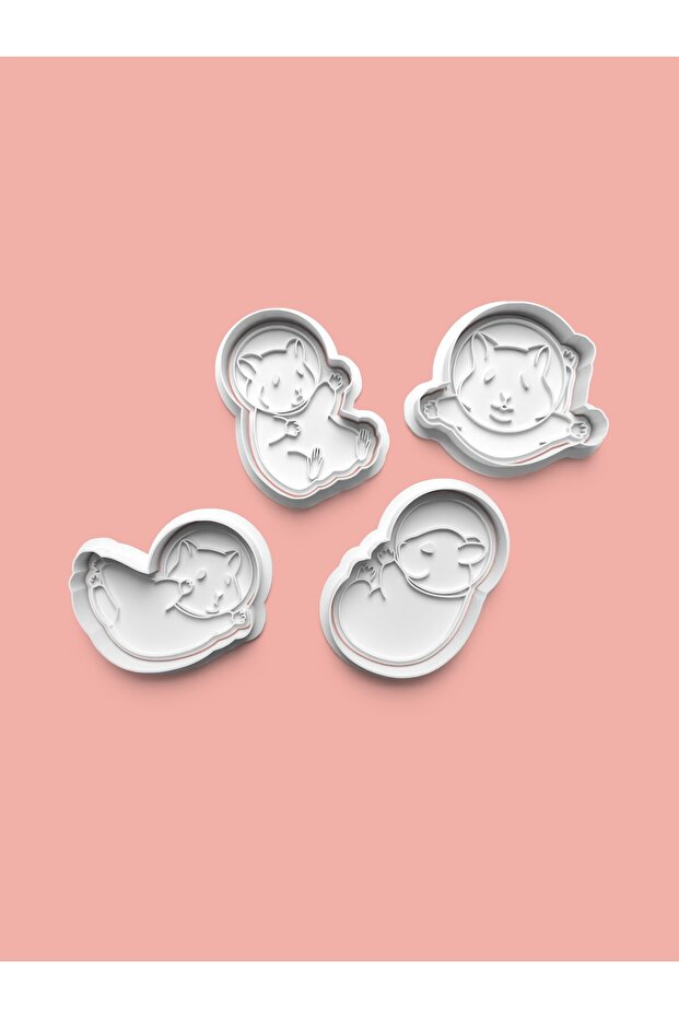 Hamster Figure Cookie Mold and Sugar Dough Mold Set of 4 0240-Set