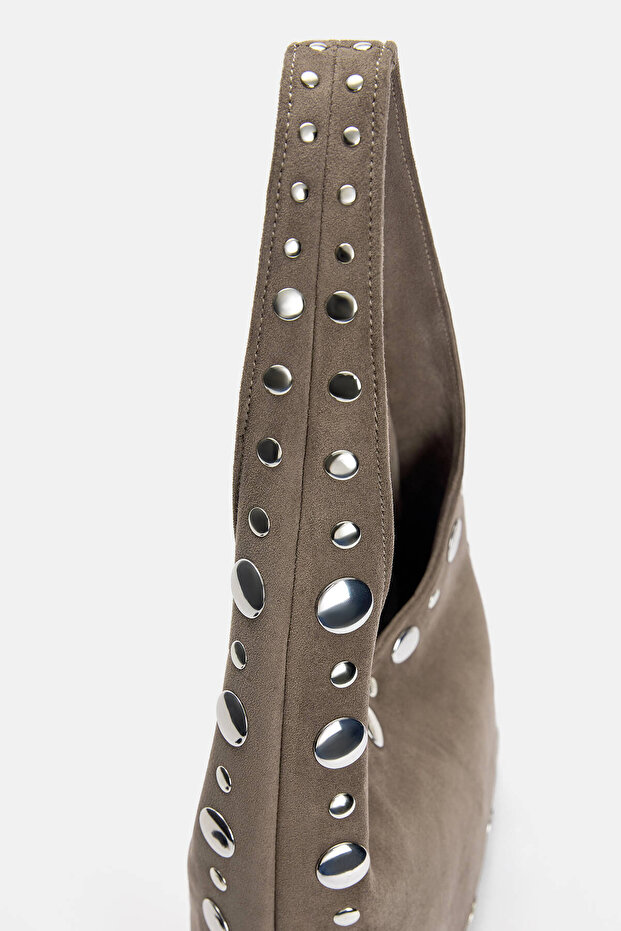 Metal detaylı omuz çantası - 4