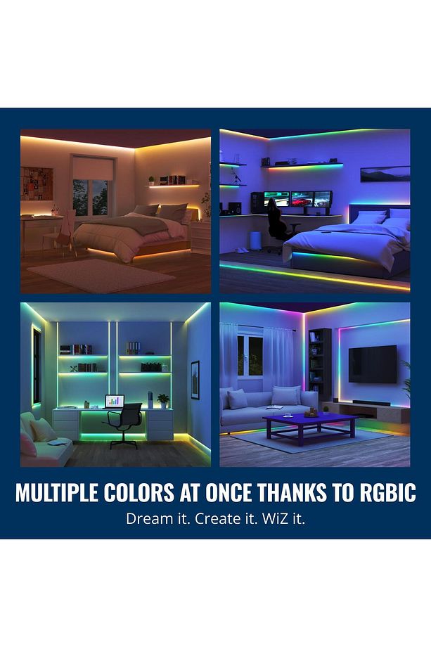RGBIC 10 Metre Akıllı Led Şerit (16 Milyon Renk, Wi-Fi Kontrollü) - Google Home, Alexa and HomeKit - 4