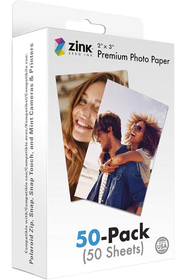 ورق صور فوري فاخر مقاس 2 × 3 بوصة (عبوة من 50 ورقة) متوافق مع Polaroid Snap وSnap Touch وZip و