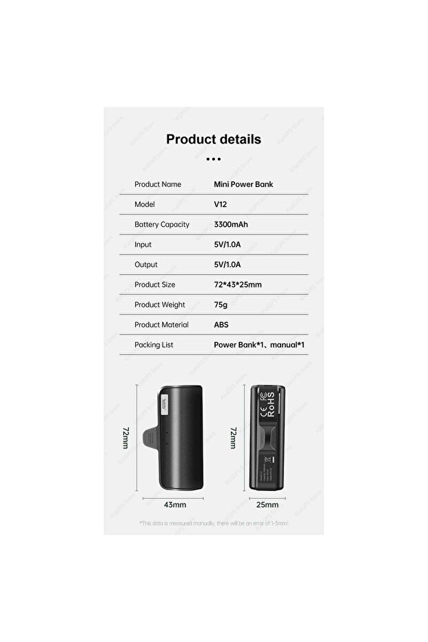 Power Mini Pro+ external battery, Type C - 7