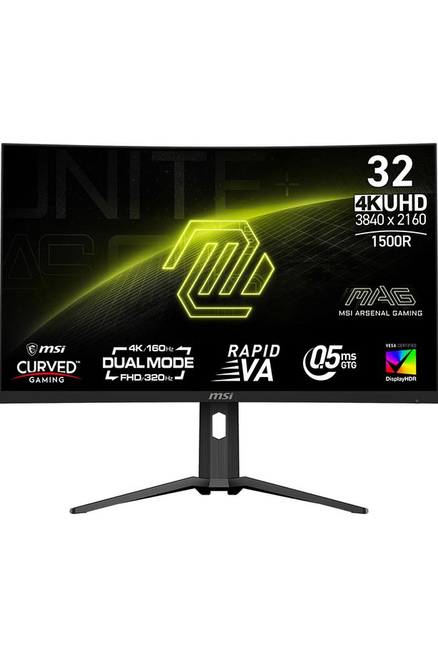 MAG 321CUPDF 32" 4K 160Hz FHD 320Hz 0.5ms HDMI DP 15W FreeSync Curved 1500R UHD-FHD VA Monitör - 1