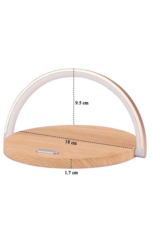 Lamp with wireless charging and phone holder, ABS, 3 functions, QI10W, table lamp with 3 light intensities - 6