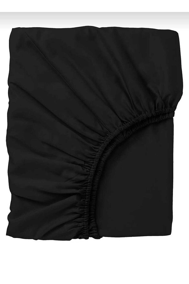 Ranforce Tek Kişilik Lastikli Çarşaflı Nevresim Takımı Simple Siyah - 3