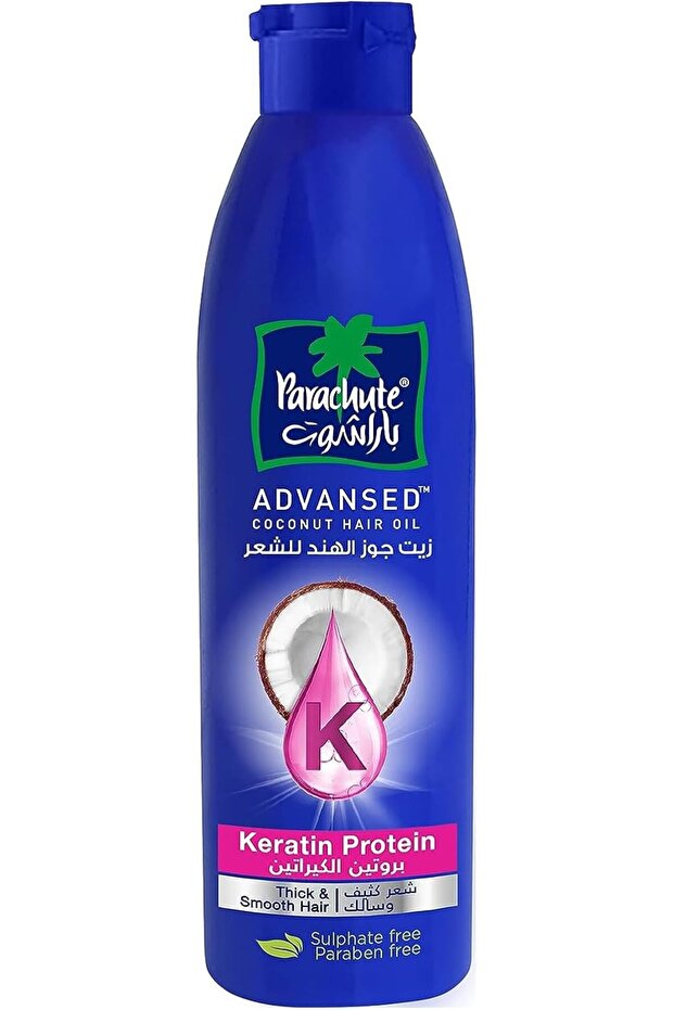 Hair Oil with Keratin and Coconut for Soft and Shiny Hair | Reduces Hair Breakage