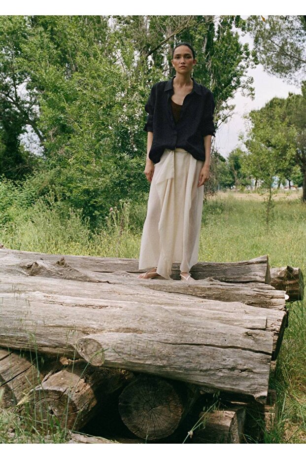 Püsküllü uçlu düz fular - 2