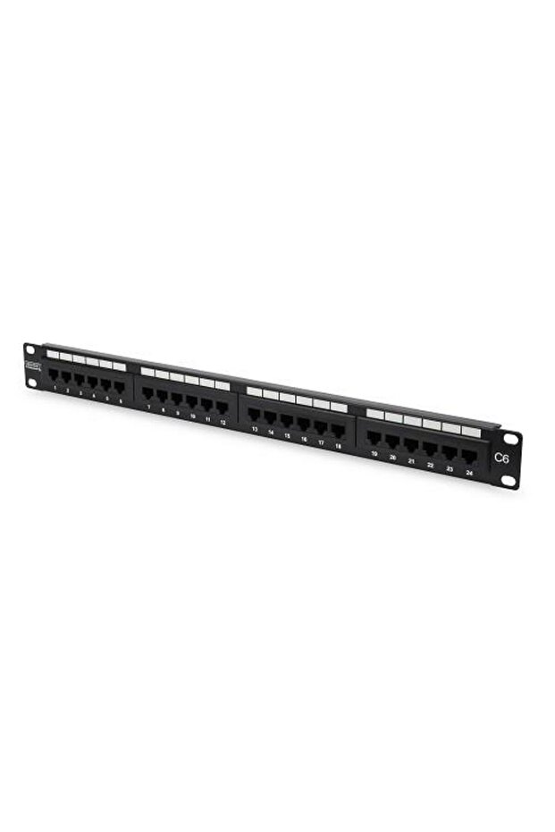 DN-91624U 24'lü 19"mikron CAT6 patch panel - 1