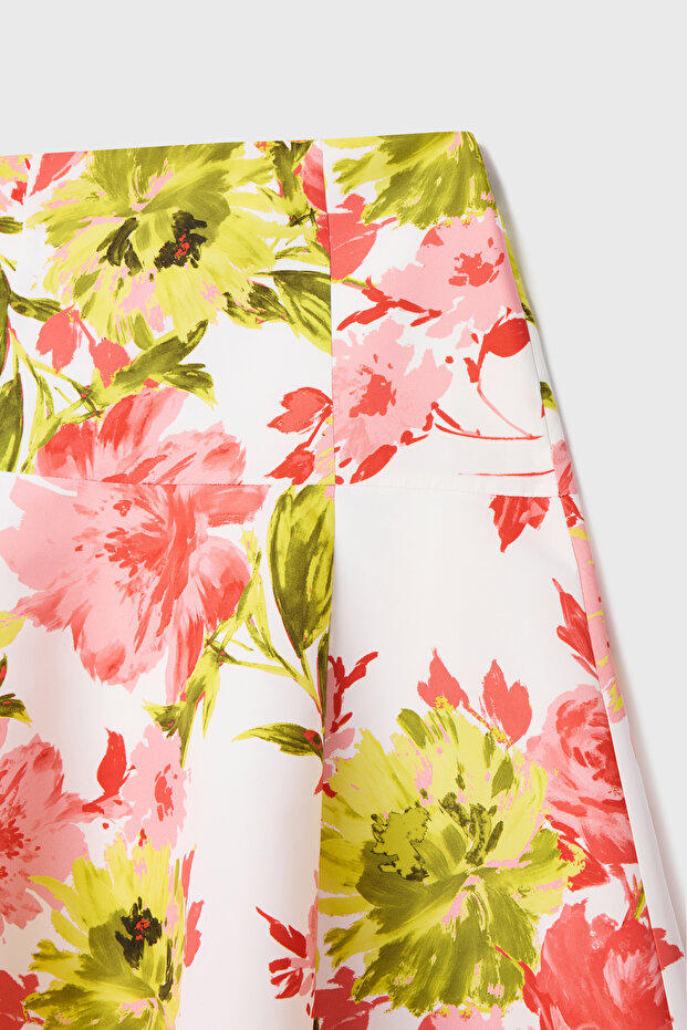 Mert Aslan Yüksek Bel Desenli Etek - 7