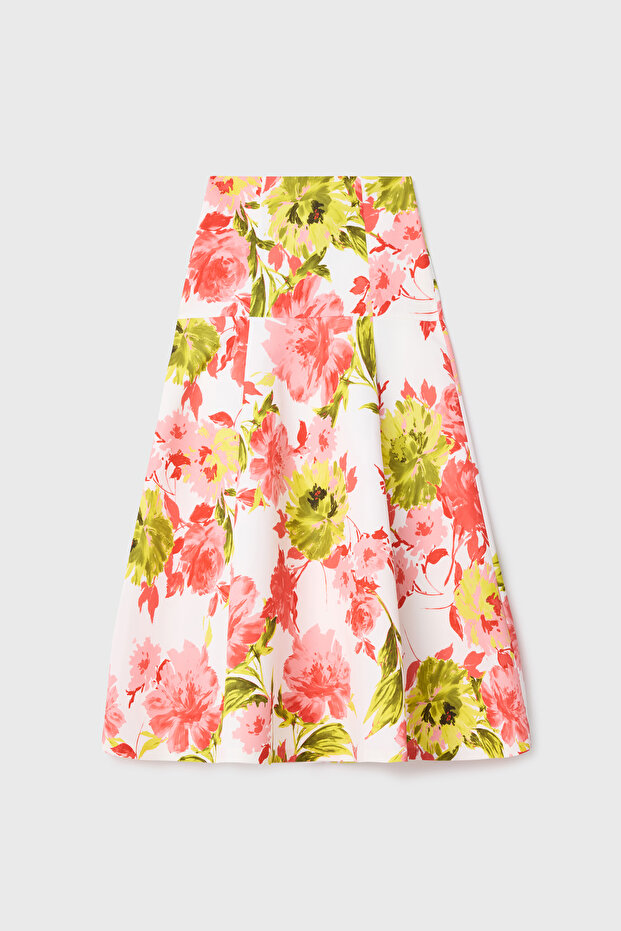 Mert Aslan Yüksek Bel Desenli Etek - 6