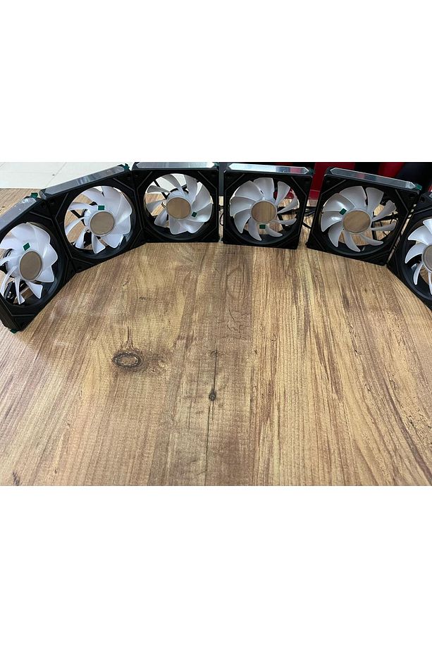 Dragon 6lı Fan seti 3x Reverse 3x düz fan aRGB Reset buton yönlendirmeli fan seti - 2