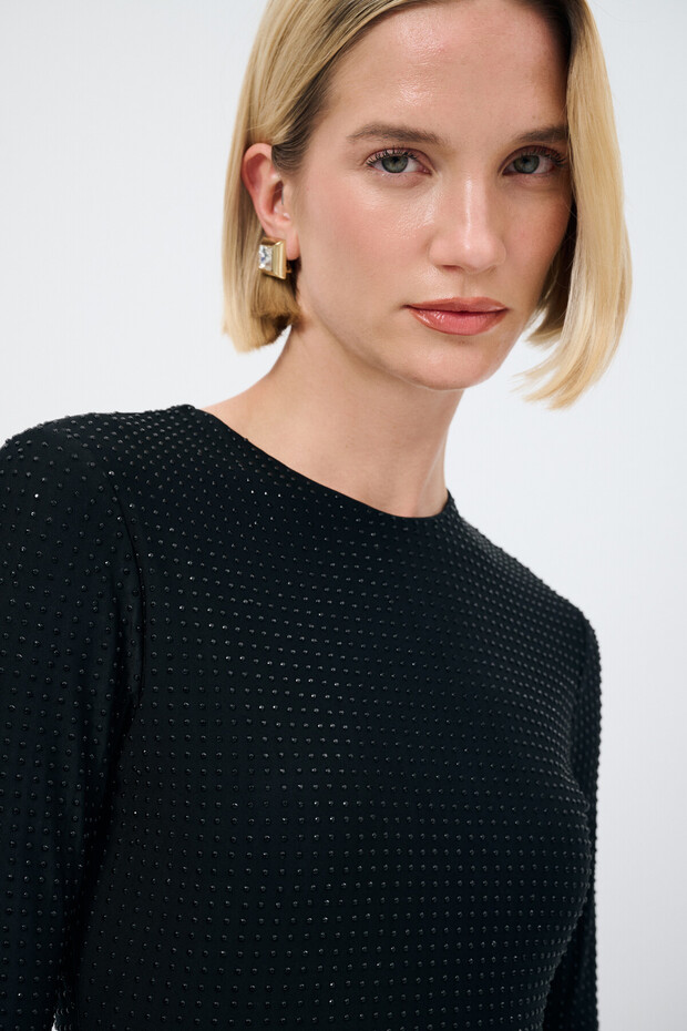 Mert Aslan Taşlı Örme Elbise - 3