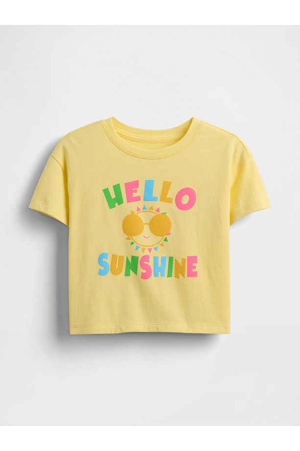 Kız Bebek Sarı Mix & Match Relaxed Grafik T-Shirt - 1