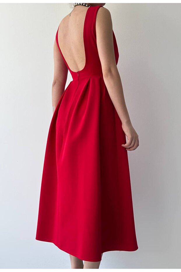 Kadın Atlas Uzun Elbise Bea - 2