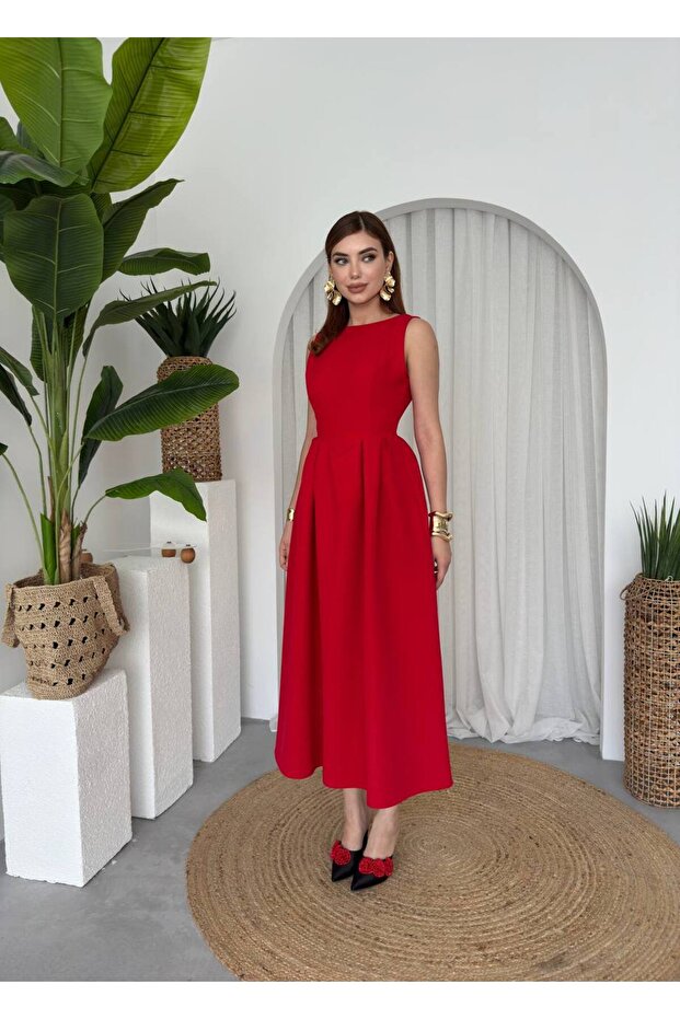 Kadın Atlas Uzun Elbise Bea - 5