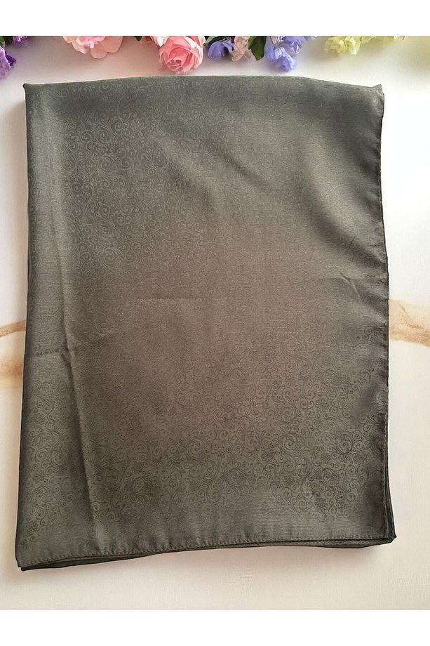 Papatya Serisi Çiçekli Desen Jakar Şal - Acı Kahve - 4