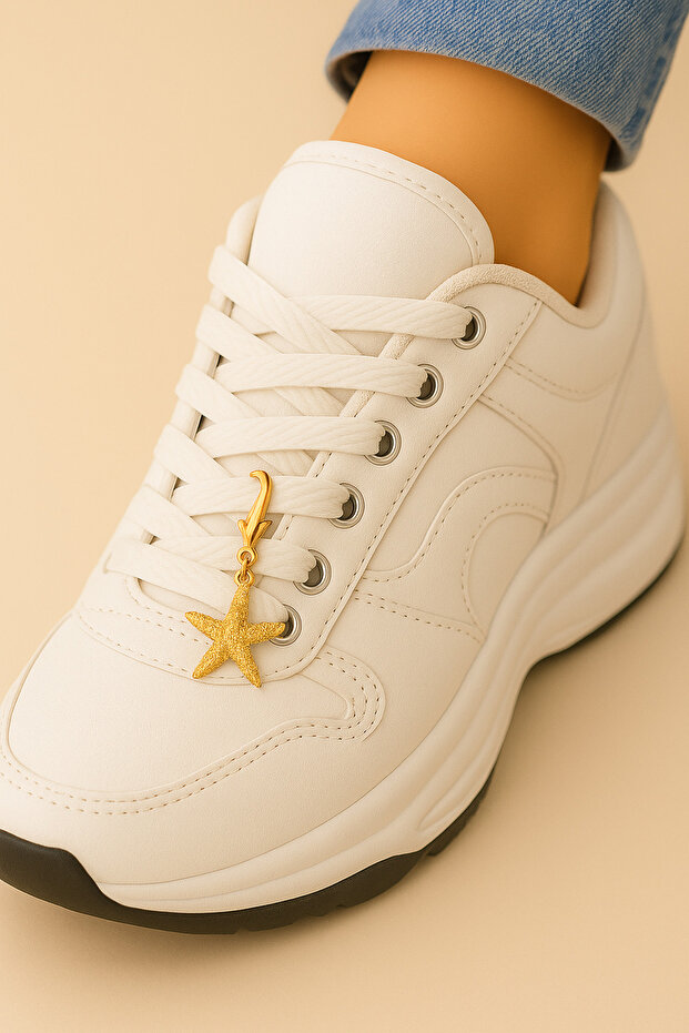 Shoe Charm Starfish Model Gold-Yellow Color
