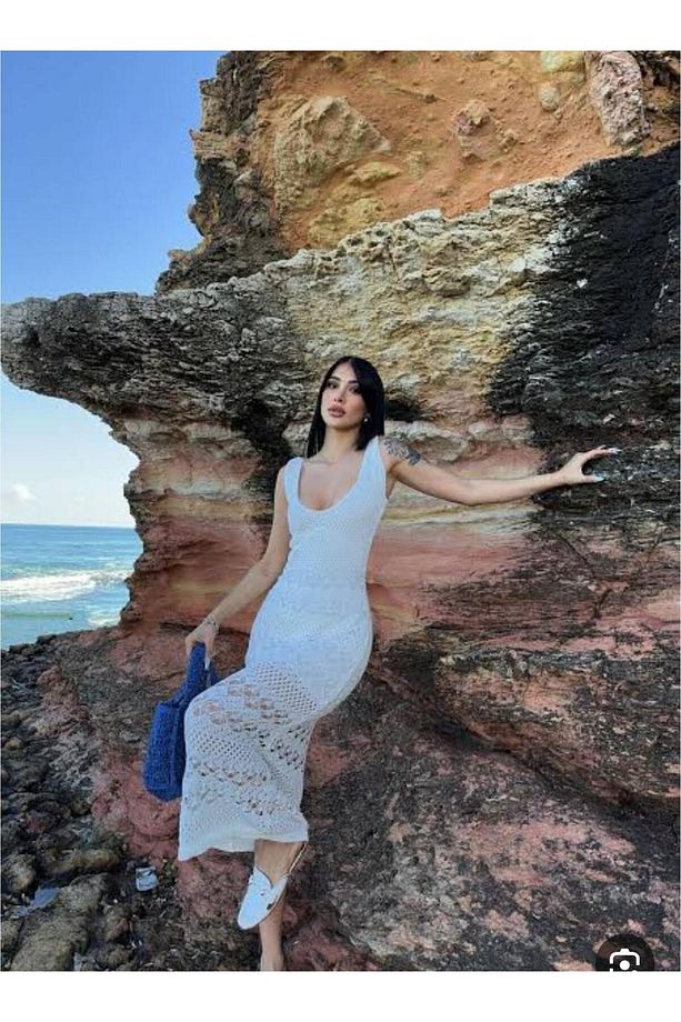 Yeni sezon -kadin ajurlu örme askılı elbise, CHA-NEL model - 2