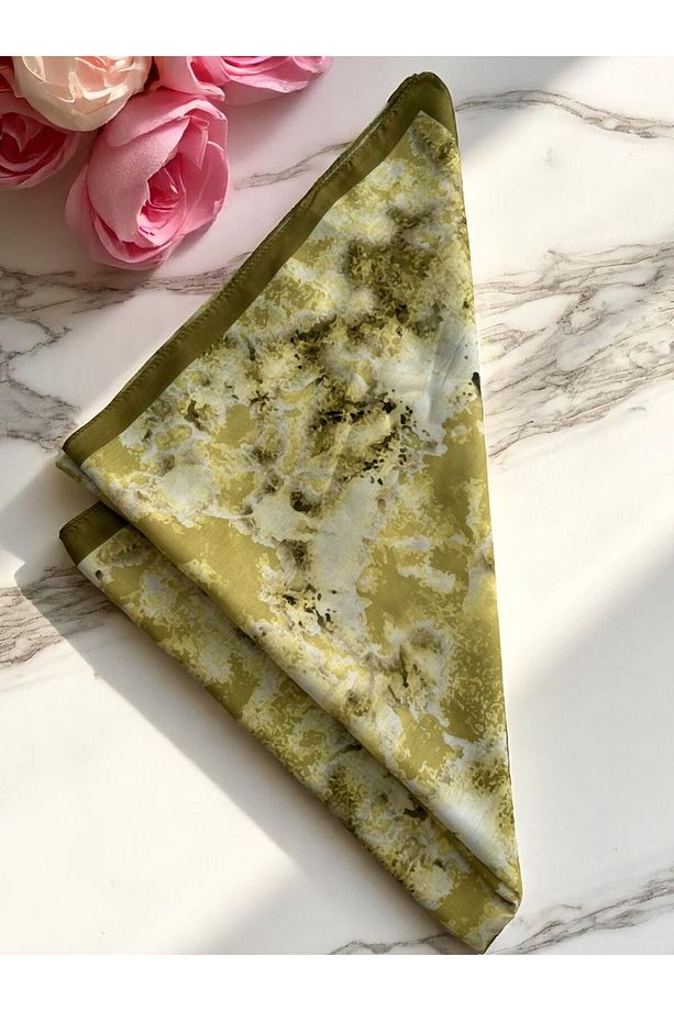 Bohem Serisi Bohem Desen Pamuklu Dijital Soft Şal - Olive - 3