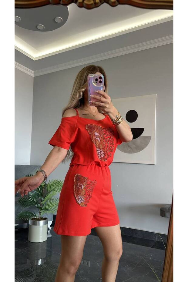 Yeni Sezon Şortlu Tulum - 3