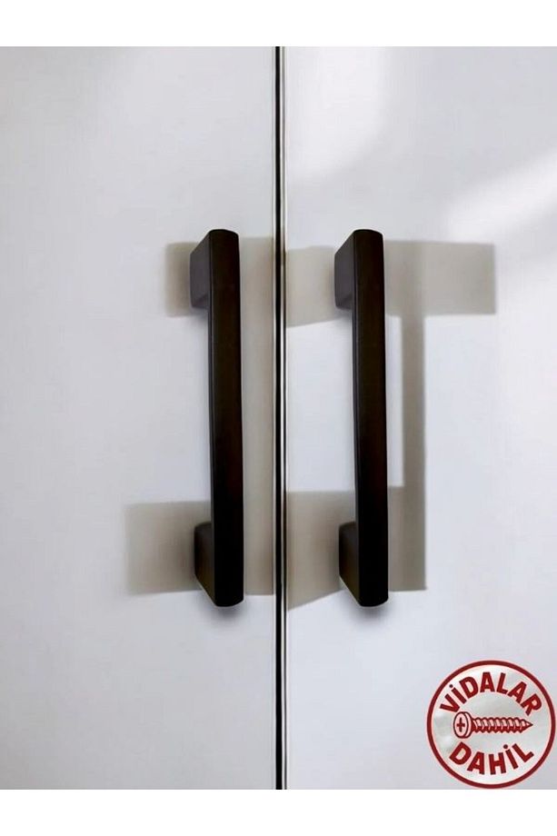 192 mm SİYAH SERT PLASTİK KÖPRÜ MODEL MOBİLYA KULPLARI-MUTFAK, ÇEKMECE, DOLAP KULPLARI - 3