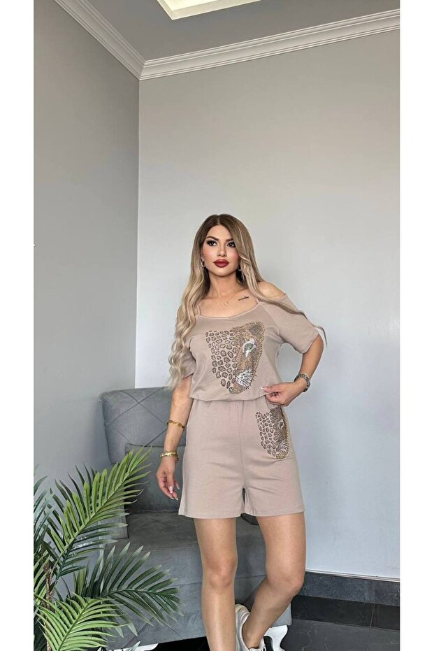 Yeni Sezon Şortlu Tulum - 3