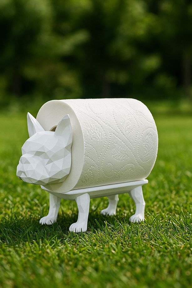 Dekoratif Tuvalet Kağıdı Pratik Ev Dekorasyon Buldog Tuvalet Tasarım 14 X 12 Cm - 1