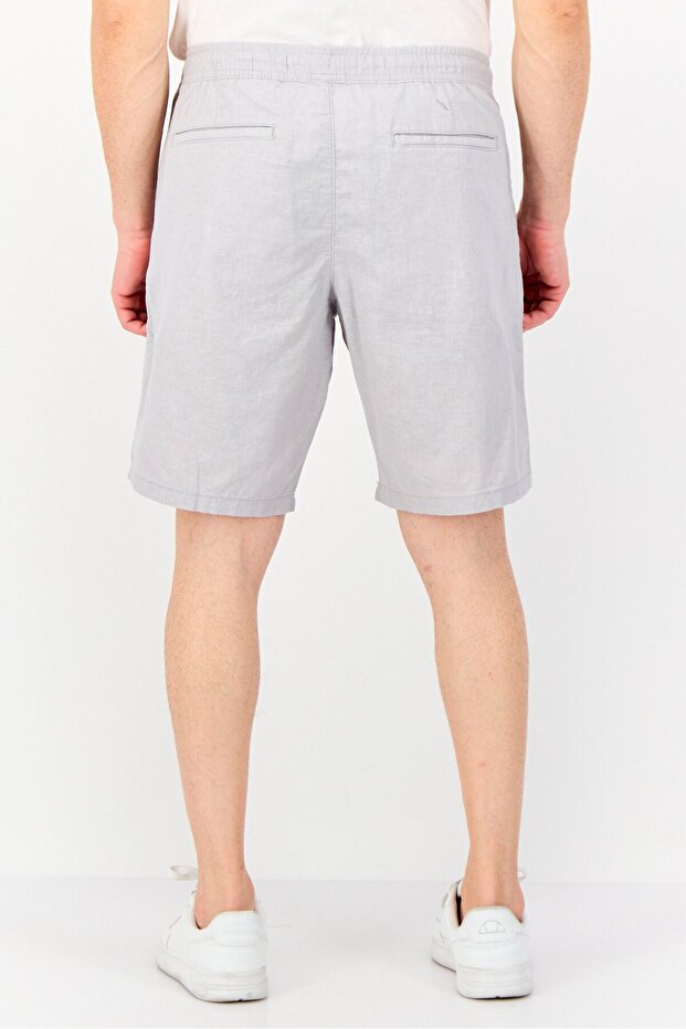 شورت رياضي رجالي سادة، رمادي - 2