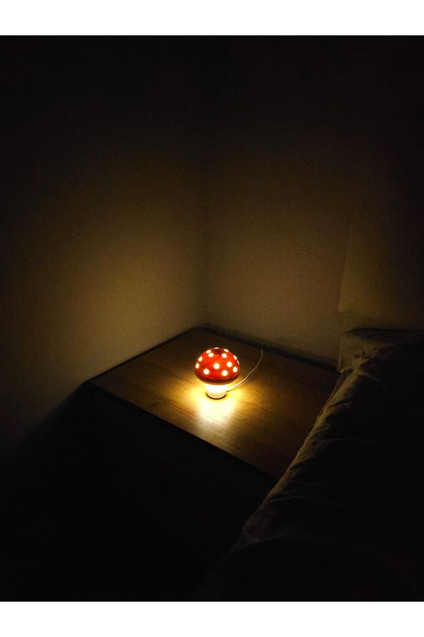 GlowShroom™ - Fosforlu LED Mantar Gece Lambası (Push Butonlu, 3 Renk Seçeneği - 2