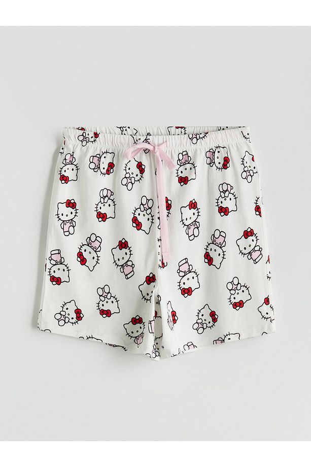 Hello Kitty Baskılı Kadın Şortlu Pijama Takımı - 8