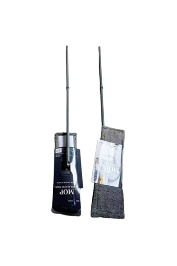 Flat Mop with Handle, Microfiber + PVC + Metal - 2