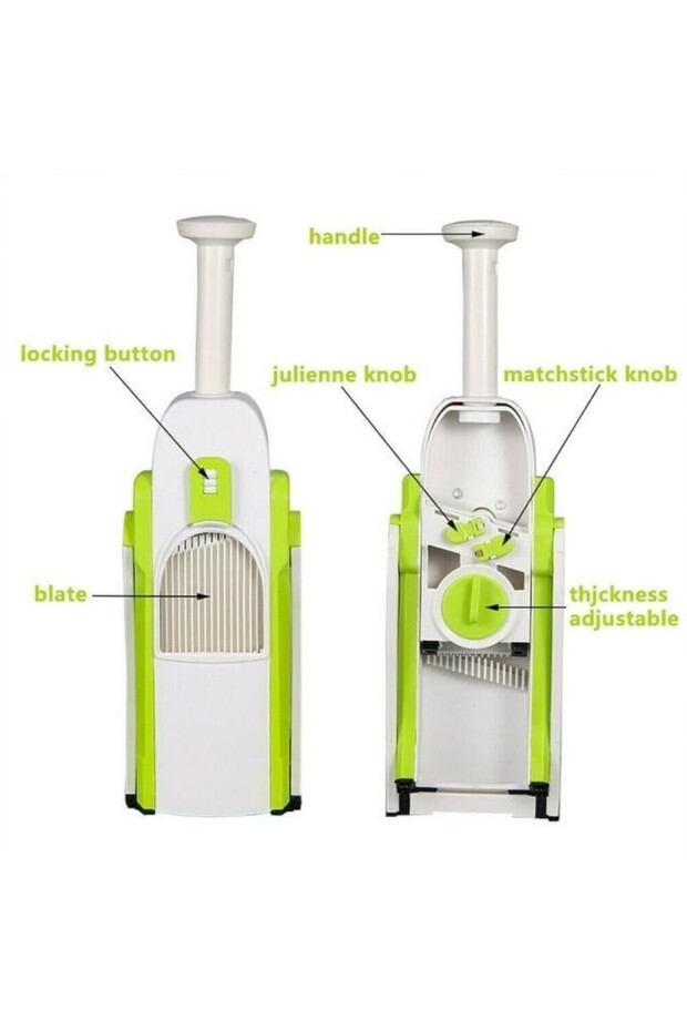 1 قطعة متعددة الأغراض آمنة قطاعة الخضار الماندولين أداة تقطيع قابلة للتعديل للمطبخ - 4