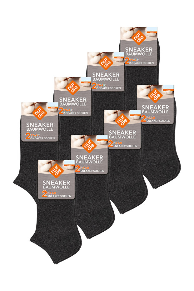 Sneakersocken Baumwolle Basic Unifarben - 5