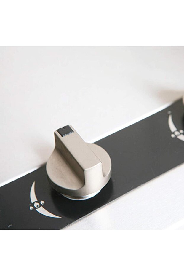 Set of 6 gas stove knobs, Silver - 2