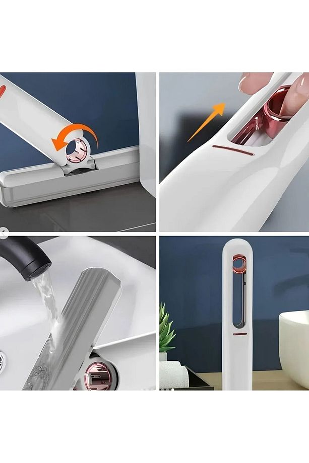 Taşınabilir Mini Mop Kendinden Sıkmalı Mini Temizlik Paspası Mutfak-araba-banyo-camlarda Kullanım - 3