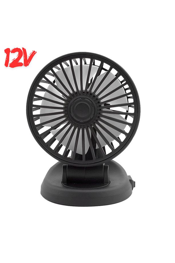 Araç İçi Vantilatör 360° Dönebilen Torpido Üstü Vantilatör 12v Uyumlu Tek Fanlı Soğutucu Fan Pervane - 6