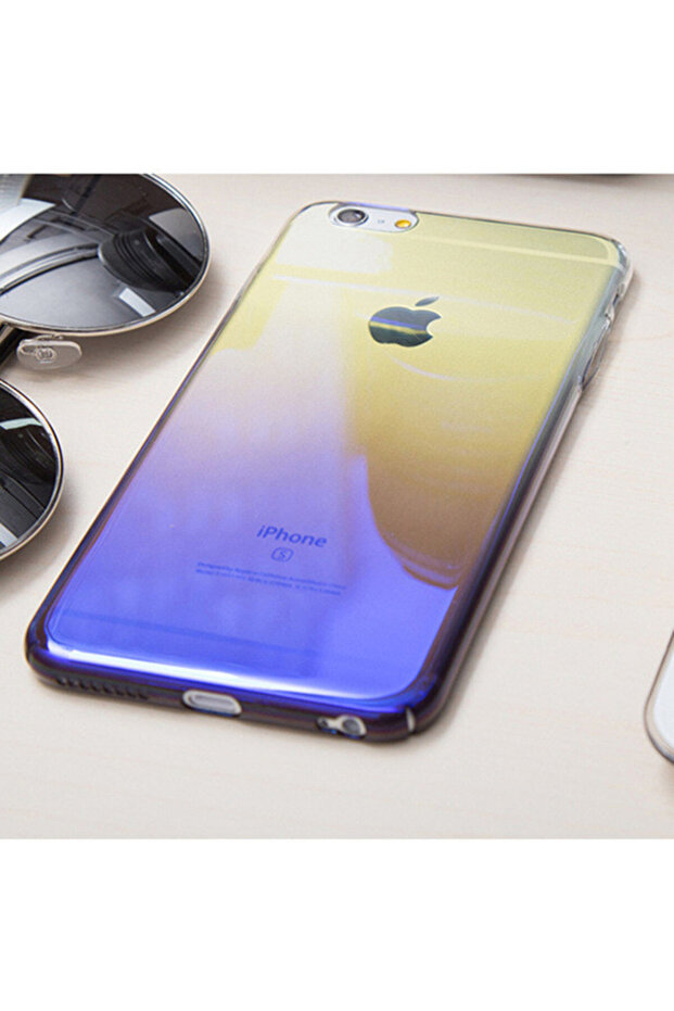 Protective case for iPhone 6, Blue-Yellow Gradient, Translucent, Hard Case - 2