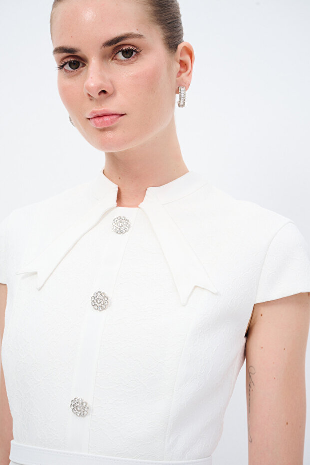 Night Zoom Dantelli Mini Elbise - 2